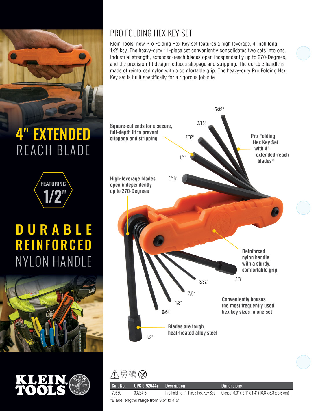 Pro Folding Hex Key Set (11Piece) Super Arbor